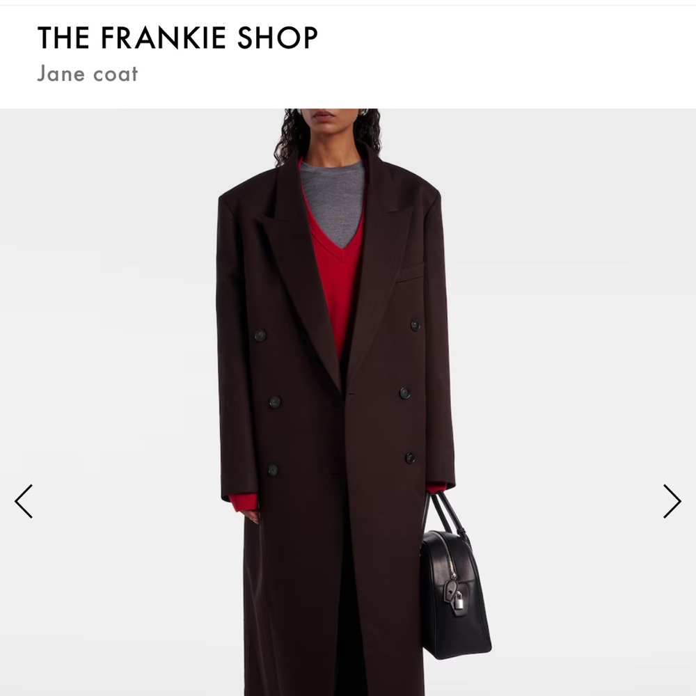 The Frankie Shop Dark Brown Jane Coat